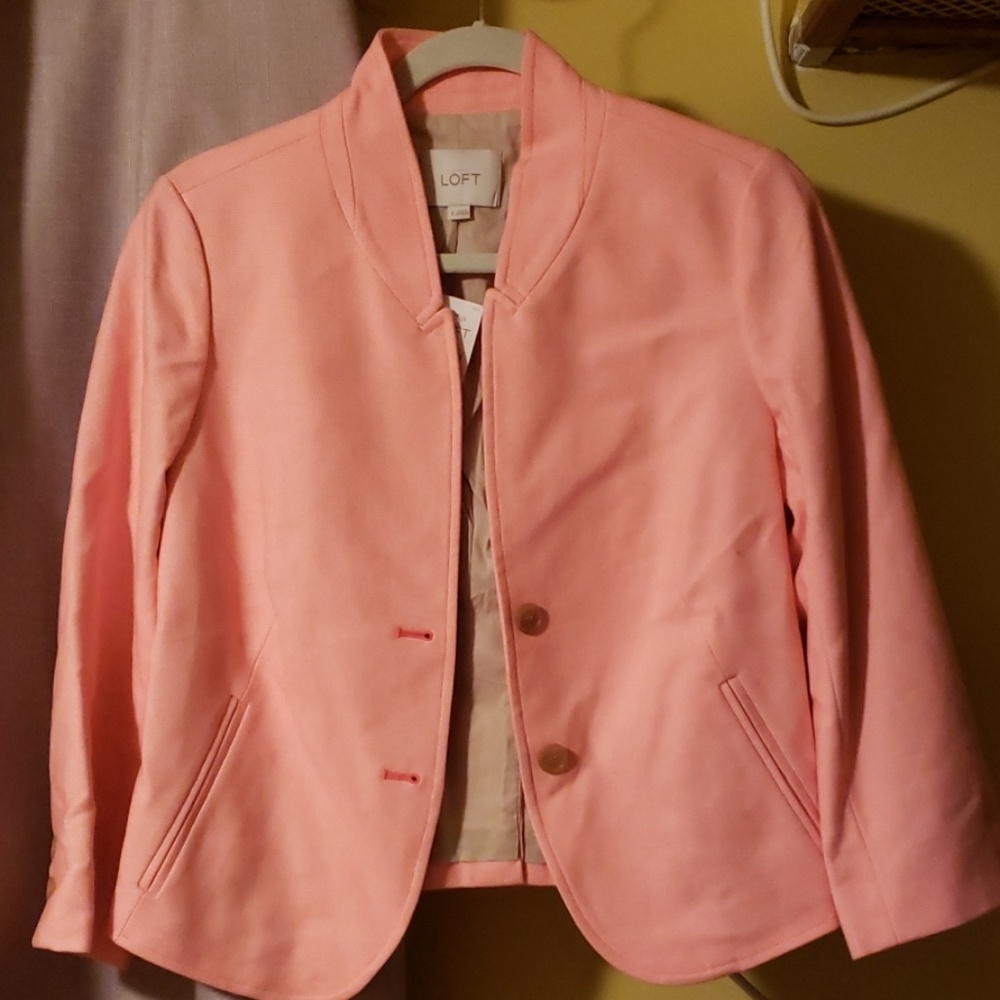 Loft brand peach cropped blazer